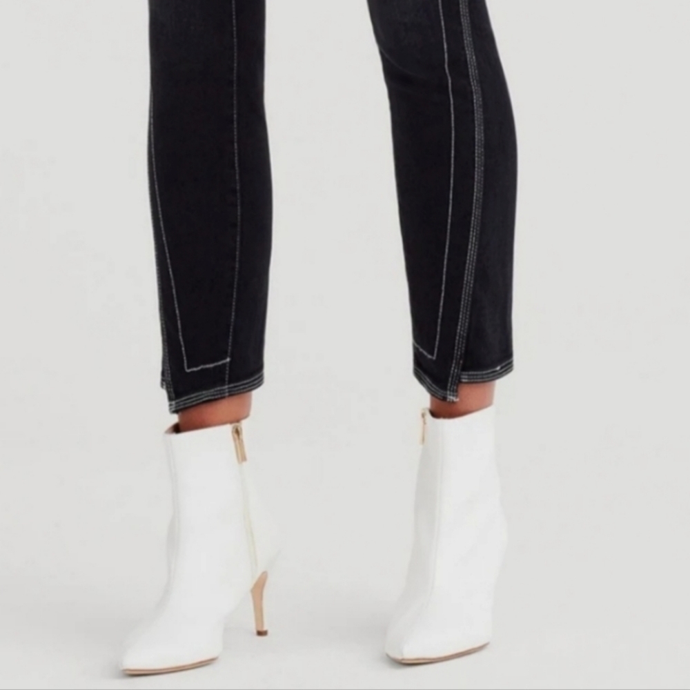 7 for All Mankind black ankle super skinny crop jeans 28 - Picture 5 of 15